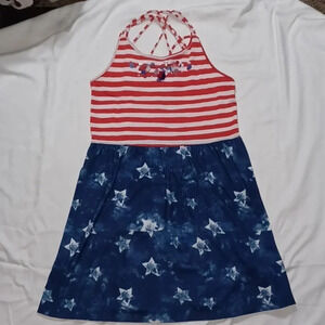 So girls red, white and blue girls summer dress